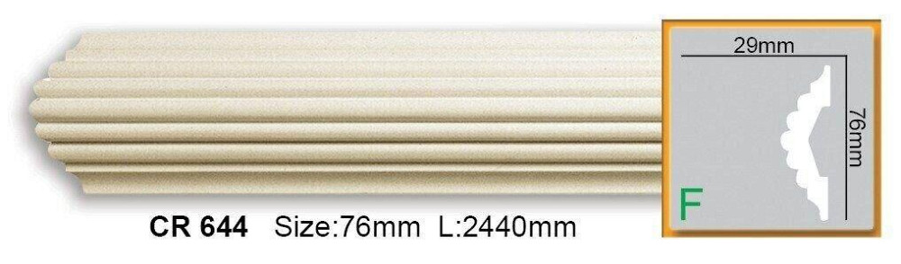 Молдинг полиуретановый с орнаментом Gaudi Decor CR 644 Flexi Днепр - изображение 1