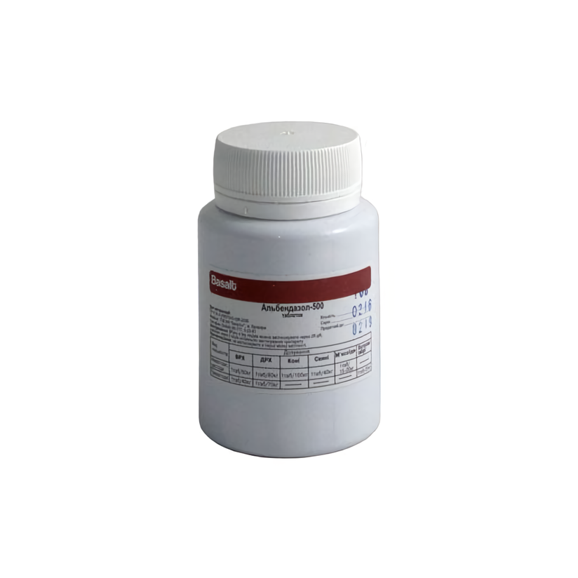 Альбендазол-500 таблетки №100 (антигельминтное средство) Базальт Винница - изображение 1