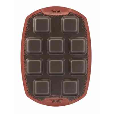 Форма для випікання Tefal PerfectBake, 10 форм, квадратний, 21х29см, алюміній, коричневий (J5734502) Вінниця
