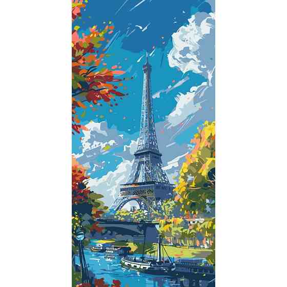 Картина за номерами "Eiffel Tower" 11571-AC 40х80 см Вінниця