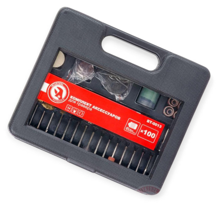 Камені шліфувальні набір 100шт з аксесуарами для гравера, осі 3,2 мм (кейс) Мукачево - фото 3