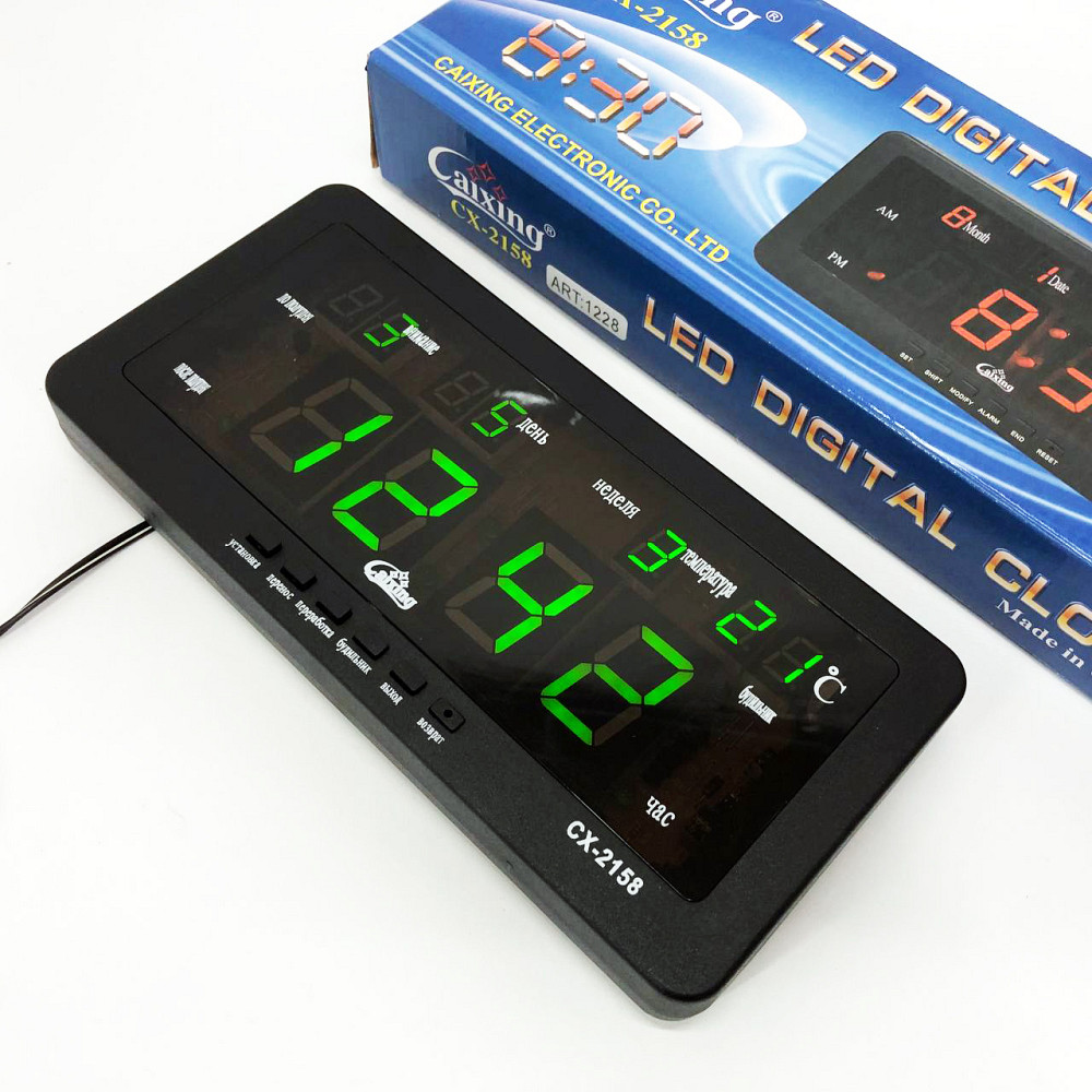 Настільний годинник з будильником Caixing, Настільний годинник для офісу Красивий AS-89 Львів - фото 14