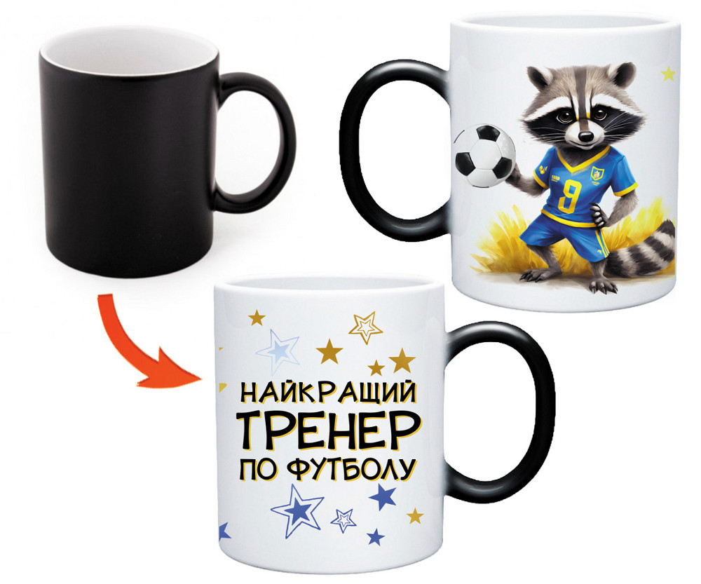 Оригінальний подарунок тренеру чашка з принтом "Найкращий тренер з футболу" Одеса - фото 1