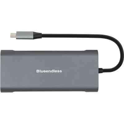 Концентратор PowerPlant USB-C to 2xUSB 3.0, 1xUSB 2.0, 1xType-C (PD), HDMI, SD, RJ45 (CA913497) Винница