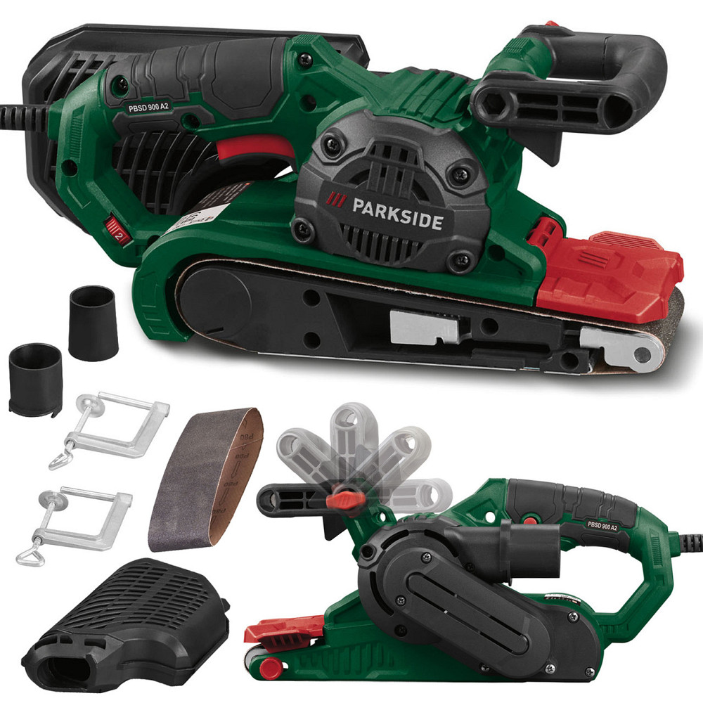 Ленточная шлифовальная машина с 2 зажимами Parkside (PBSD 900 A2) 900 Вт Нововолынск - изображение 8