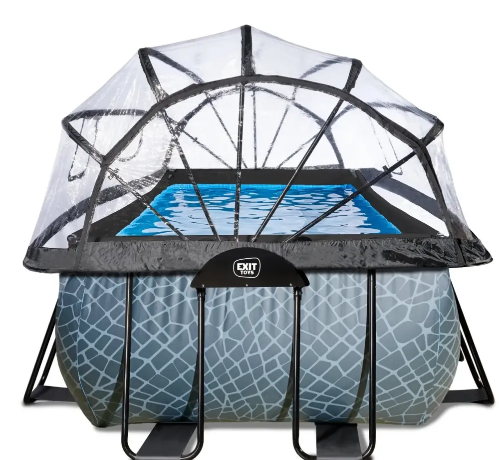 Бассейн EXIT с куполом 540х250х122см (песочный фильтр) в цвете Stone Київ - фото 5