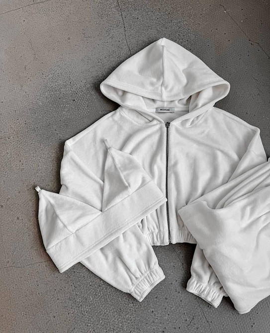 Жіночий стильний прогулянковий костюм трійка  турецький велюр спорт Одеса - фото 3