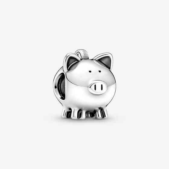 Серебряный шарм Пандора Cute Piggy BankMasterSem Киев