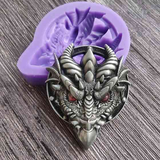 Молд силіконовий Дракон 70 на 85 мм фіолетовий Київ