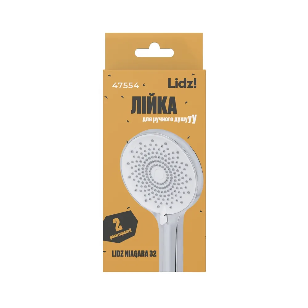 Лейка для ручного душа Lidz Niagara 32 120 мм округлая LDNIA32CRM47554 Chrome Киев - изображение 9