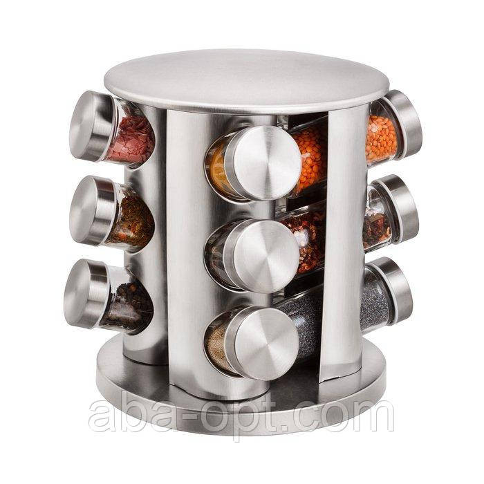 Органайзер для специй нержавеющая сталь на 12 стеклянных емкостей Н 22 см ( шт ).Aba-Opt Одесса - изображение 1