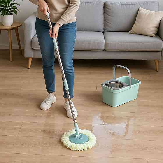 Швабра з віджимом + відро 6л,Бірюзовий SBR Київ