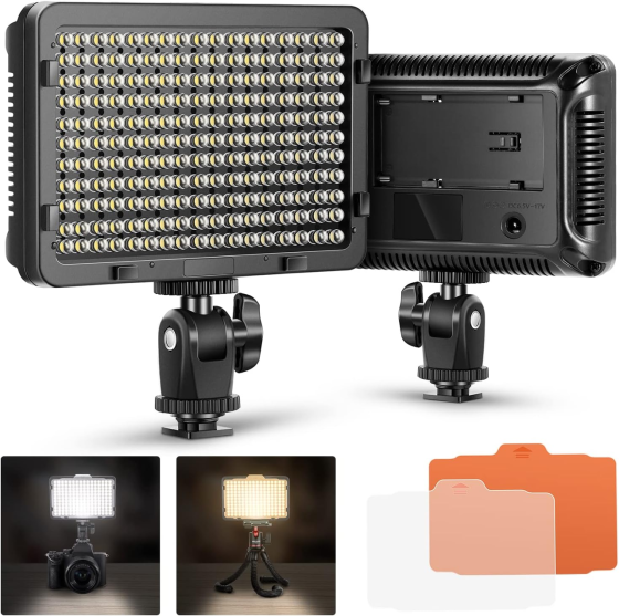 Накамерный LED видеосвет NEEWER 176 LED 5600K, регулировка 10–99%, дисплей, 1/4″, для DSLR Киев