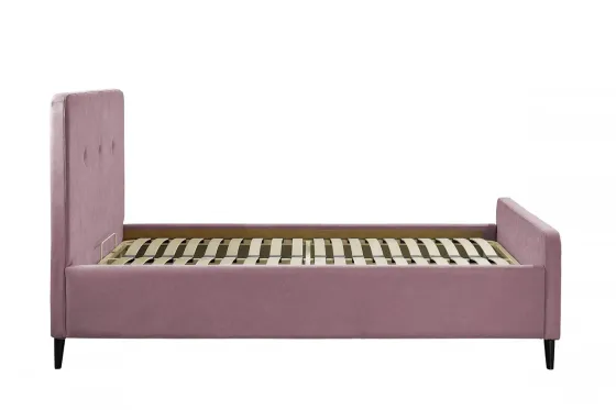 Ліжко Двоспальне Michelle VIP Wood На ніжках 160 х 200 см Fibril 24 A1 З додатковою металевою цільнозварною рамою Рожевий Київ