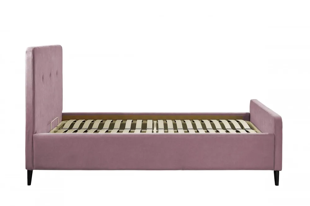 Ліжко Двоспальне Michelle VIP Wood На ніжках 160 х 200 см Fibril 24 A1 З додатковою металевою цільнозварною рамою Рожевий Київ - фото 3