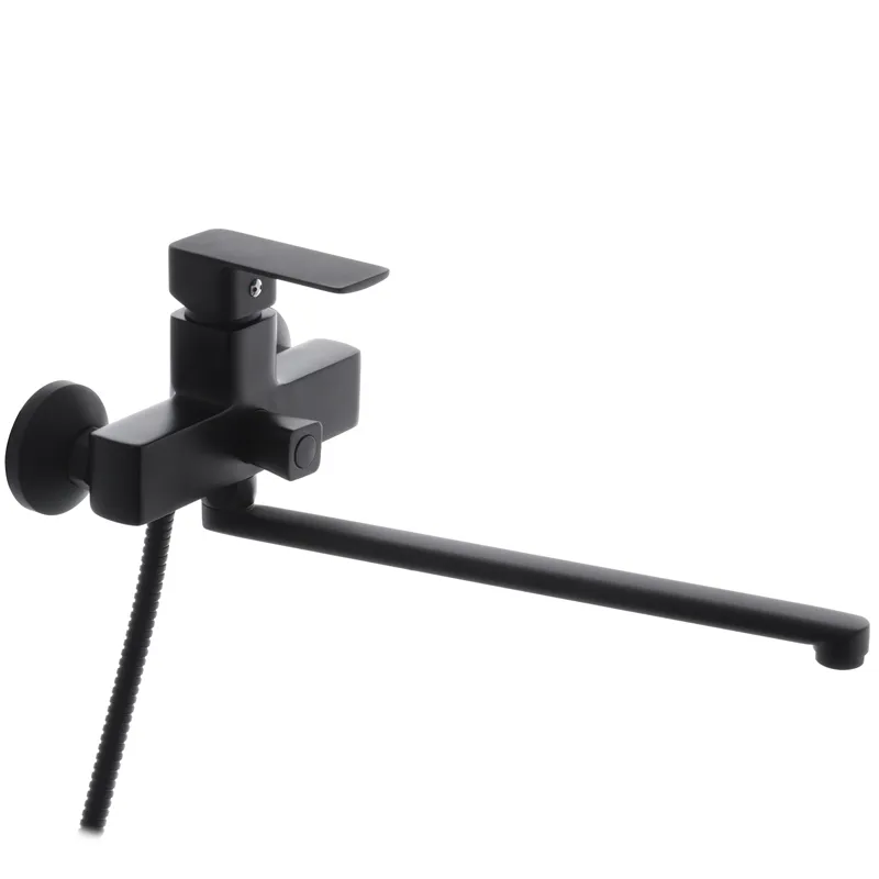 Черный ваннный смеситель Haiba Kubus 006 HB3931 Харьков - изображение 1