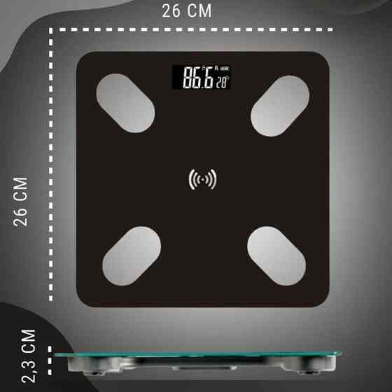 Цифрові ваги смарт Domotec, Ваги підлогові для аналізу тіла підлогові з датчиком температури MJ-68 Львів