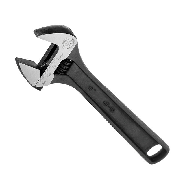 Розвідний ключ 250 мм INTERTOOL XT-0060, Cr-V, чорний - розвідний ключ із широким регулюванням Львів - фото 1