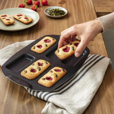 Форма для випікання Tefal PerfectBake, 6 форм, прямокутний, 21х29см, алюміній, коричневий (J5734402) Вінниця - фото 2