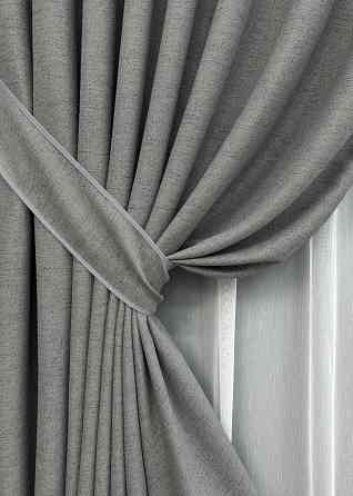 Комплект готових штор VR-Textil TWEED_V № 1918ш Сірий 200х290 см 2 шт (32-337) Київ