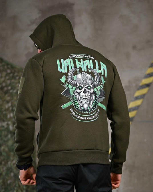 Милитари худи на флисе GENESIS Valhalla oliva ПП8141 Одесса - изображение 1