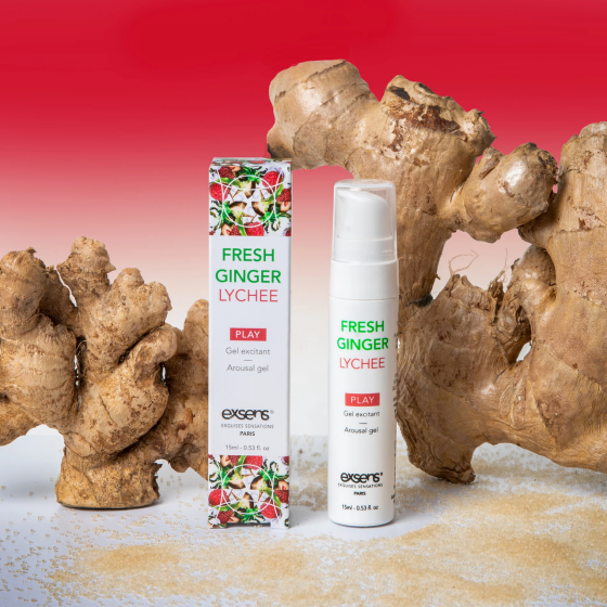 Стимулирующий гель EXSENS Kissable Fresh Ginger Litchi 15мл, можно для поцелуев, охлаждающий Sex Aura Киев