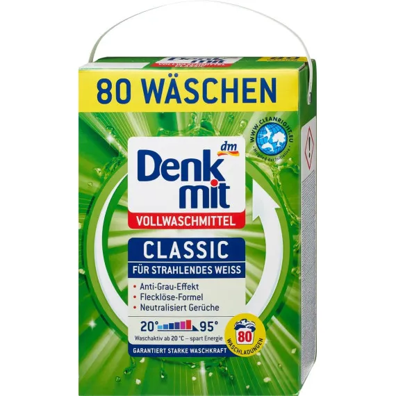 Порошок для стирки белого белья Denkmit, 5,2 кг (Германия) Denkmit Vollwaschmittel Pulver, 5,2 kg Львов - изображение 1