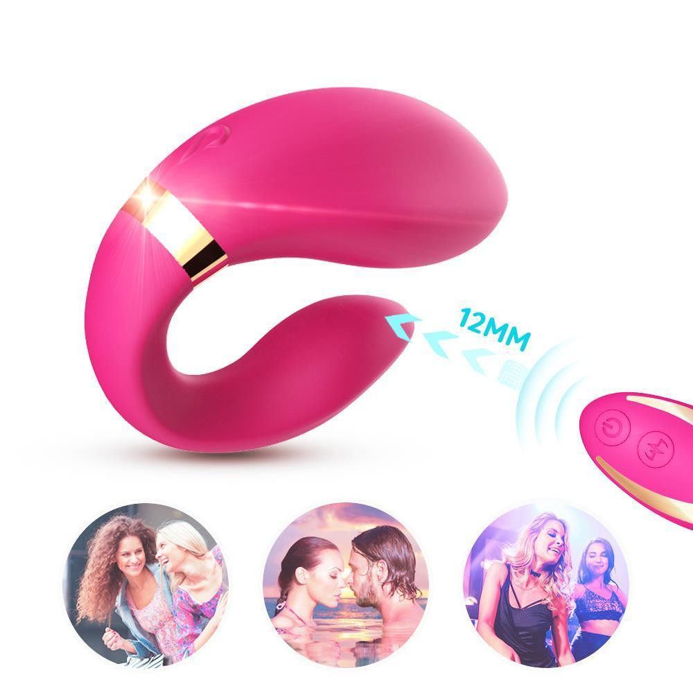 Вібратор для двох Crescent light pink Sex Aura Київ - фото 2