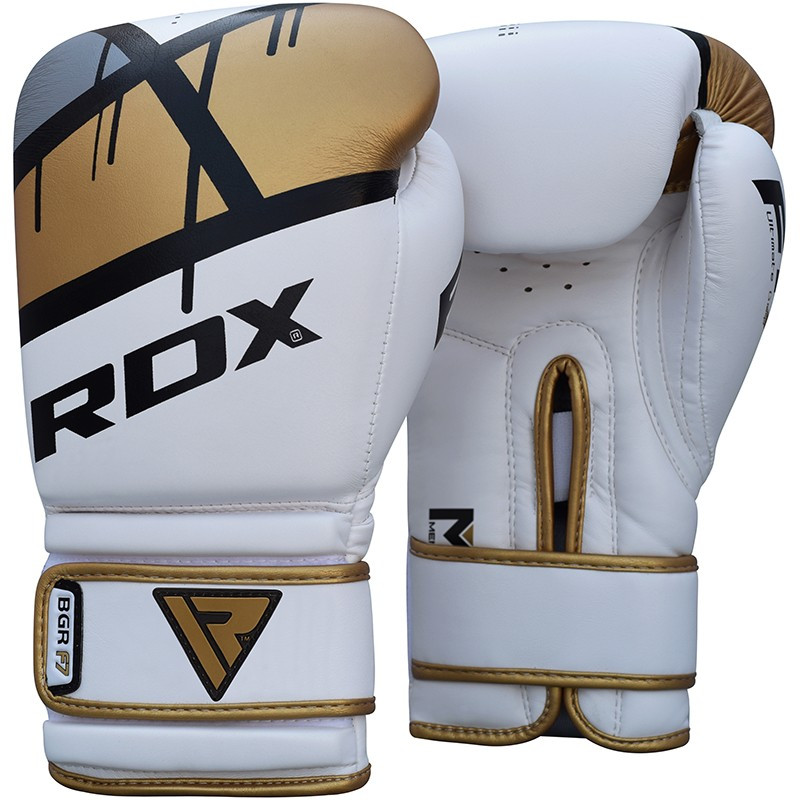 Боксерські рукавички RDX Rex Leather Gold 10 ун. Каменское - изображение 1