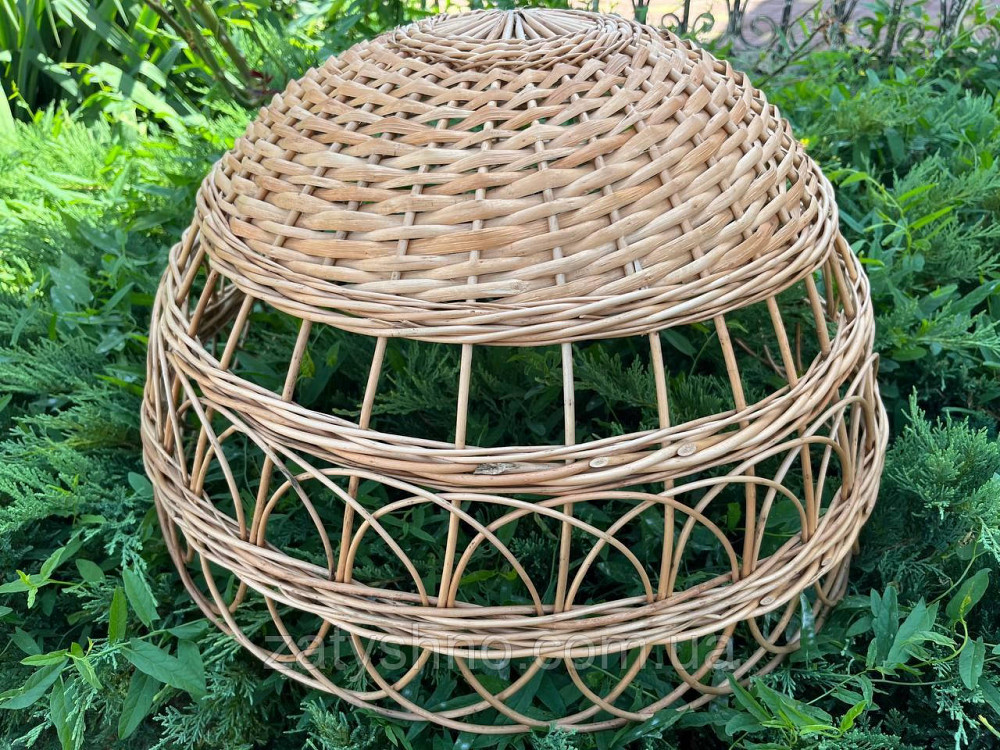 Абажур круглый из лозы 50 см Киев - изображение 8