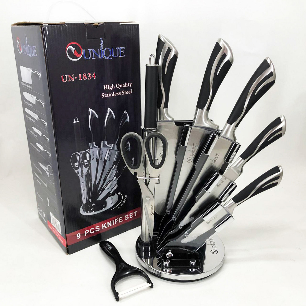 Набір ножів для готування UNIQUE UN-1834, Кухонні ножі для готування, Кухонні ножі з хорошої сталі JB-28 Львів - фото 6