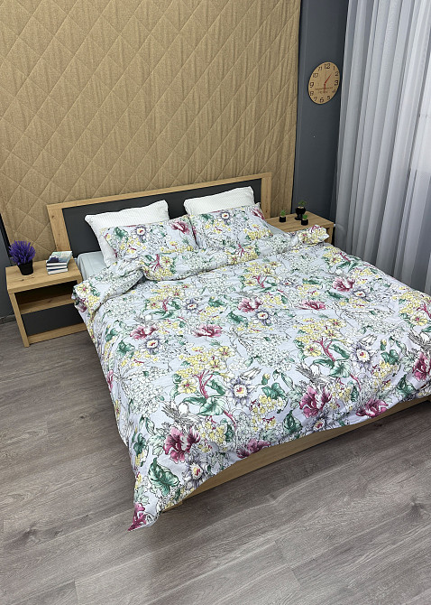 Комплект постельного белья Ранфорс, Decorator Cotton Collection Vernal Евро 220х200 с разноцветным принтом (88-125) Киев - изображение 5