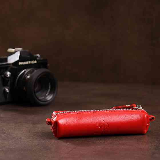 Небольшая кожаная ключница GRANDE PELLE 11530 Красный Киев