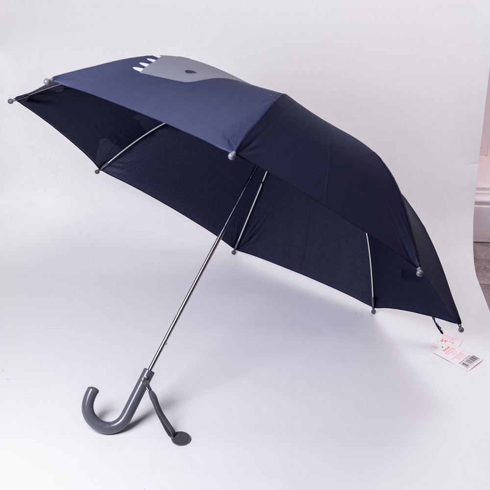 Классический детский зонт-трость механический из полиэстера прочный надежный 8 спиц диаметр 89 см Синий HP-23-12BL Киев - изображение 2