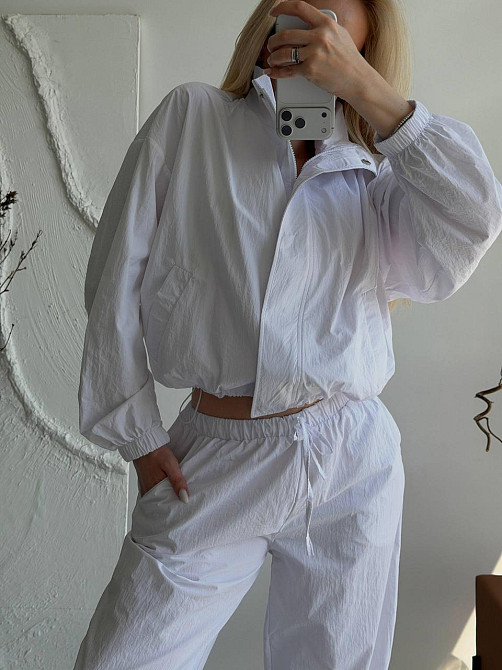 Женский стильный повседневный костюм из плащевки Одесса - изображение 5