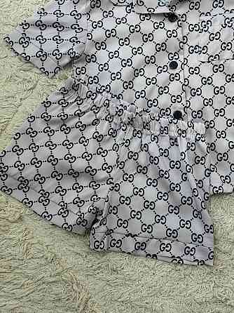 Дитяча піжамка із сатину шорти з сорочкою Пудровий р 122-128 Харків