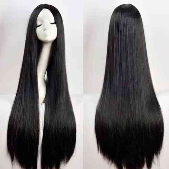 Перука рівне аніме 100 см без човники "Брюнетка" Вінниця