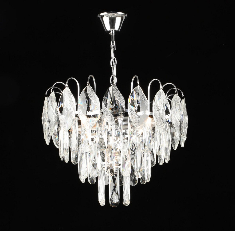 Люстра підвісна кришталева E2716/5, Хром Коломия - фото 1