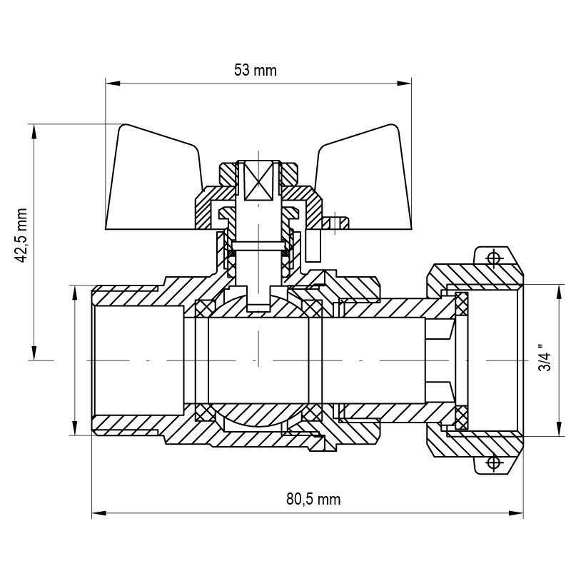 Кран з накидною гайкою 3/4" ГШМ Koer KR.220 (KR0165)   ( 29640 ) Харків - фото 2