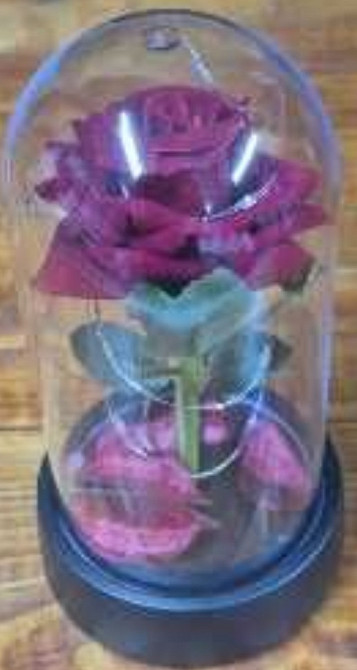 Вічна троянда в колбі з LED-підсвіткою Нічник Світильник Ночник Роза. Харків - фото 1