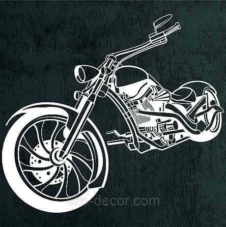 Декоративное настенное Панно «Мотоцикл» Декор на стену 70*78 см, Белый Киев