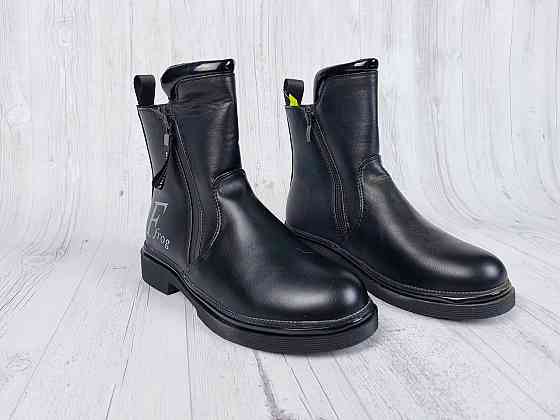 Детские демисезонные черные ботинки для девочек 34,37 Николаев