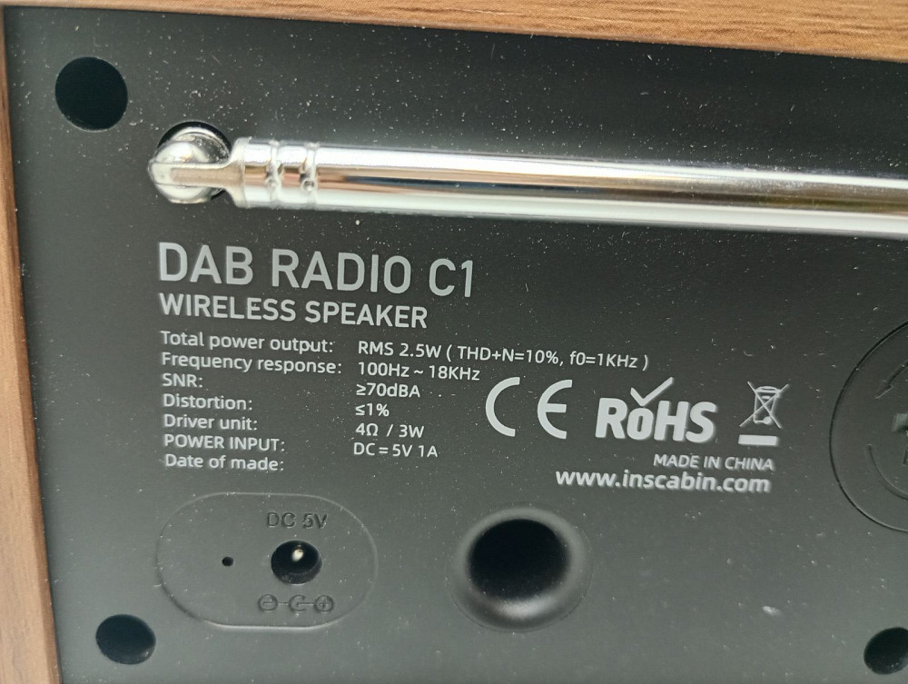 Настільний годинник радіо DAB/DAB+ FM з великим екраном Inscabin C1 (товар вживаний) Луцьк - фото 4