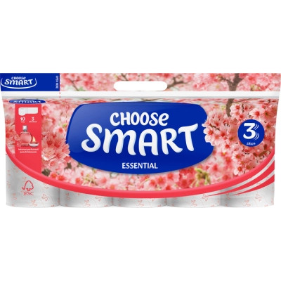 Туалетная бумага Smart Tissue Essential Peach 3 слоя 10 рулонов (5944582100138) Винница - изображение 1