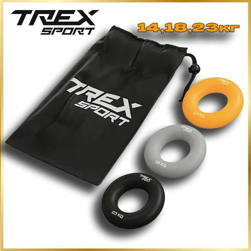 Набор силиконовых эспандеров для рук и пальцев тренировка кистей реабилитация фитнес для развития силы хвата 3 в 1 Trex Sport Киев - изображение 11