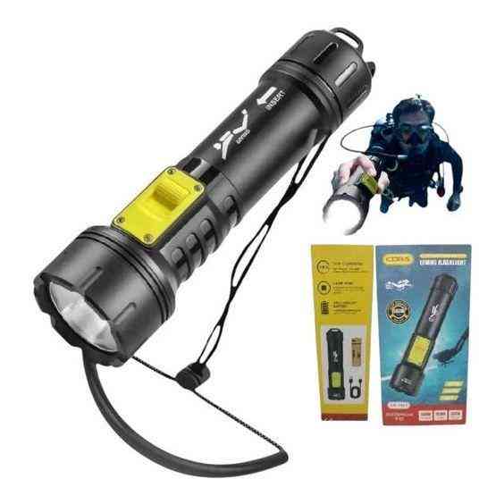 Аккумуляторный фонарь для дайвинга BL CB-D505 подводный светодиодный IPX8 водонепроницаемый Одесса