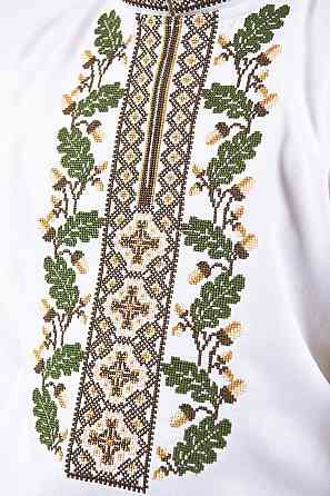 Вишиванка для хлопчиків, лляна, біла, топ Київ