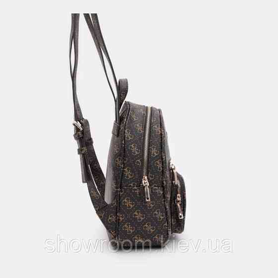 Жіночий брендовий рюкзак Guess (4592) коричневий Київ
