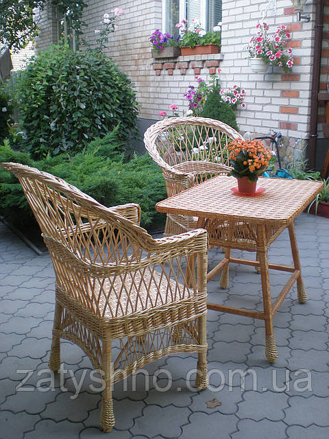 Крісло плетене з м'якою подушкою накидкою Київ - фото 6