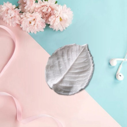 Силиконовый молд Листья розы 77 на 62 мм белый Киев - изображение 3